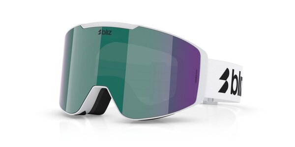 Bliz G004 - Matte White / Brown w green multi Bliz G004 - Matte White / Brown w green multi