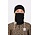 Foldable Knit Balaclava Beanie - Black