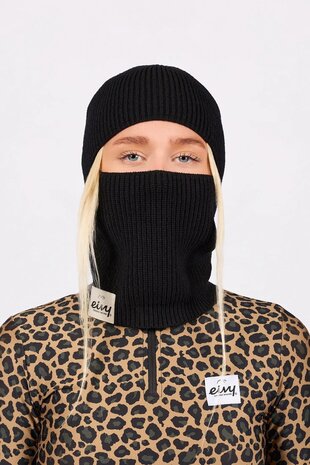 Eivy Foldable Knit Balaclava Beanie - Black Eivy Foldable Knit Balaclava Beanie - Black