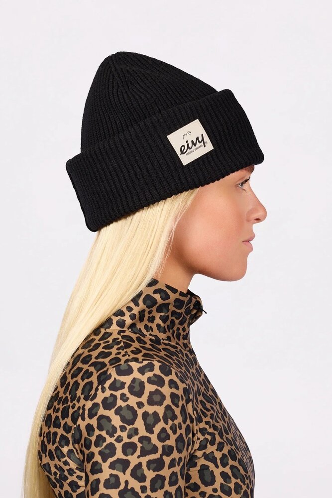 Eivy Foldable Knit Balaclava Beanie - Black Eivy Foldable Knit Balaclava Beanie - Black