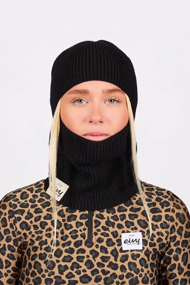 Eivy Foldable Knit Balaclava Beanie - Black Eivy Foldable Knit Balaclava Beanie - Black