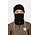 Hinge Merino Wool Rib Balaclava  - Black