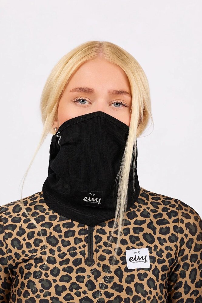 Eivy Hinge Merino Wool Rib Balaclava - Black Eivy Hinge Merino Wool Rib Balaclava - Black