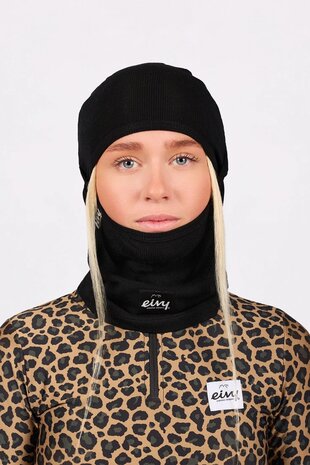 Eivy Hinge Merino Wool Rib Balaclava - Black Eivy Hinge Merino Wool Rib Balaclava - Black