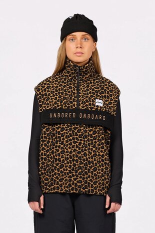 Eivy Ball Fleece Vest - Leopard