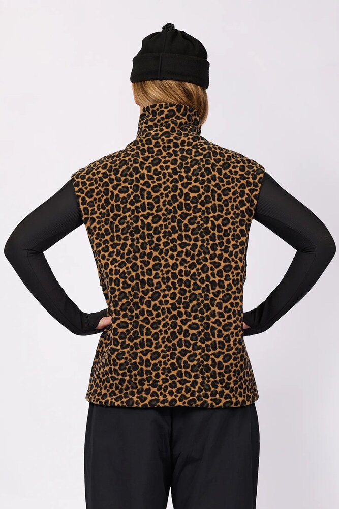 Eivy Ball Fleece Vest - Leopard