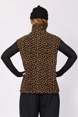 Eivy Ball Fleece Vest - Leopard