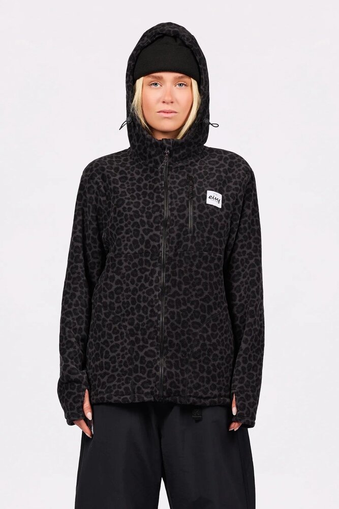 Eivy Techlight Ziphood Fleece - Black Leopard Eivy Techlight Ziphood Fleece - Black Leopard