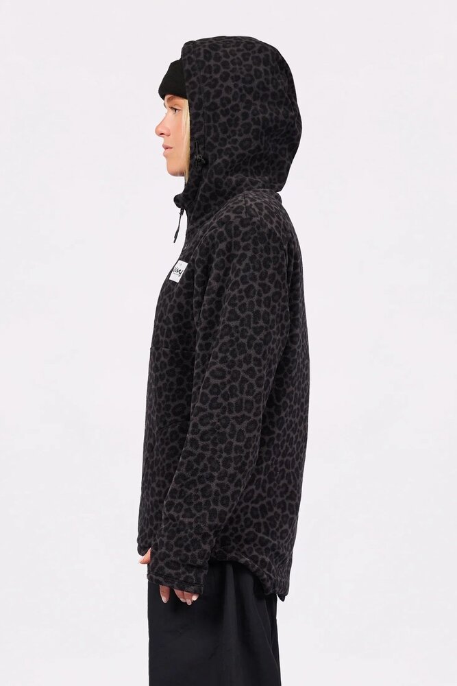 Eivy Techlight Ziphood Fleece - Black Leopard Eivy Techlight Ziphood Fleece - Black Leopard