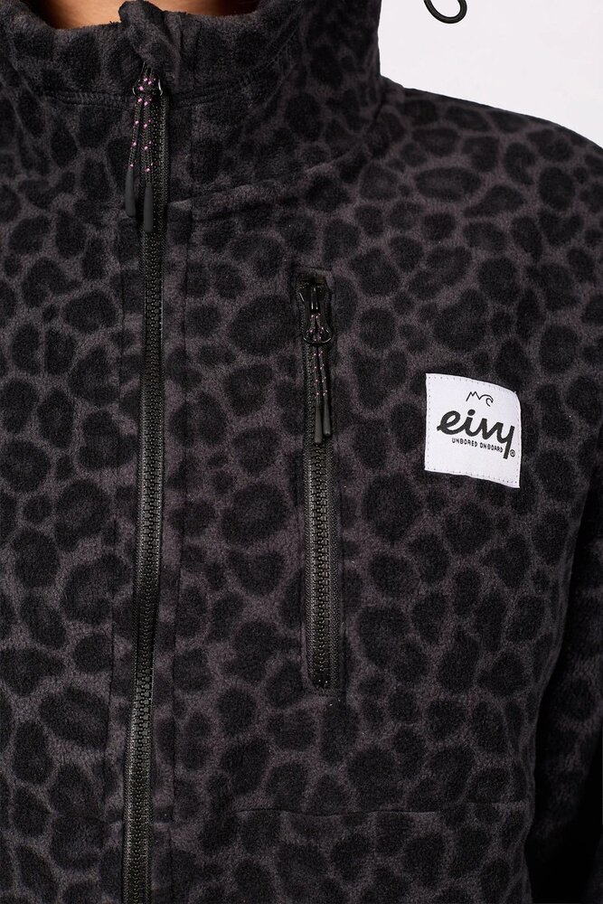 Eivy Techlight Ziphood Fleece - Black Leopard Eivy Techlight Ziphood Fleece - Black Leopard