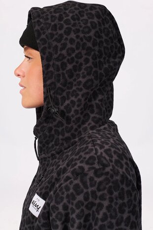 Eivy Techlight Ziphood Fleece - Black Leopard Eivy Techlight Ziphood Fleece - Black Leopard