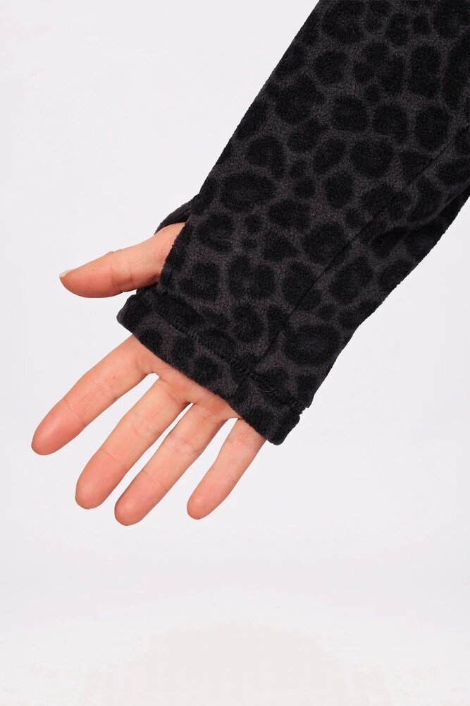Eivy Techlight Ziphood Fleece - Black Leopard Eivy Techlight Ziphood Fleece - Black Leopard