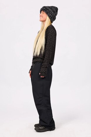Eivy Loose Fit Merino Wool Top - Black Leopard