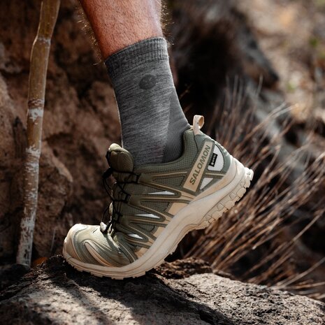 Stox Hiking Merino Ankle Socks Men - MidGrey / Grey