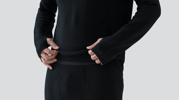 Skyline Merino Baseline 3/4 Pant - Blaack Sheep
