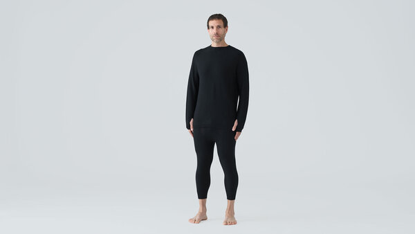 Skyline Merino Baseline Crew Top - Blaack Sheep