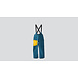 Skyline Faze Guide  3-Layer Bib  Pant - Blue Steel/Mango