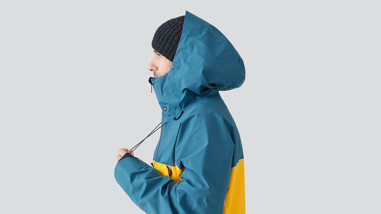 Skyline Fuse Guide 3-Layer Shell Jacket - Blue Steel/Mango