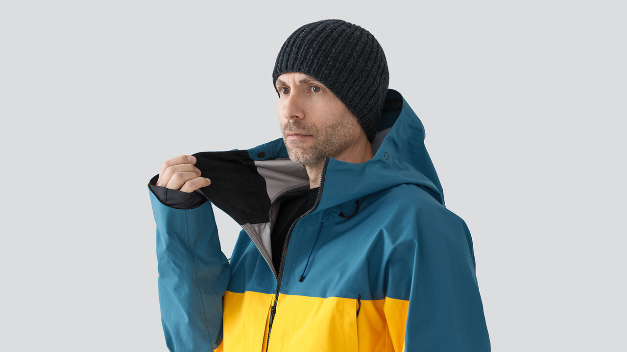 Skyline Fuse Guide 3-Layer Shell Jacket - Blue Steel/Mango