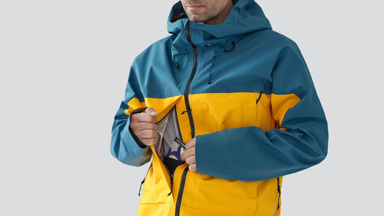 Skyline Fuse Guide 3-Layer Shell Jacket - Blue Steel/Mango