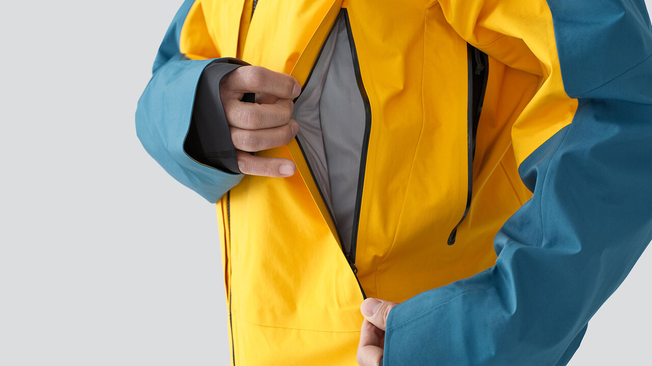 Skyline Fuse Guide 3-Layer Shell Jacket - Blue Steel/Mango