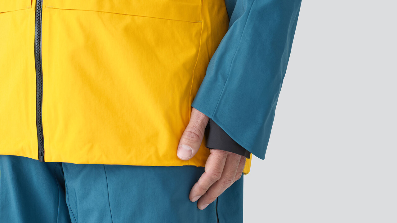 Skyline Fuse Guide 3-Layer Shell Jacket - Blue Steel/Mango