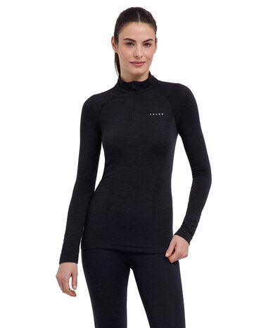 Falke WT Longsleeve Zip - Black