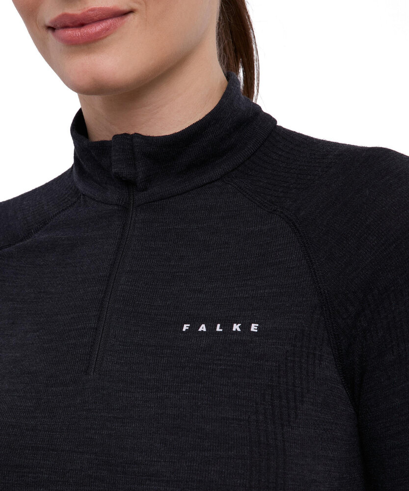 Falke WT Longsleeve Zip - Black