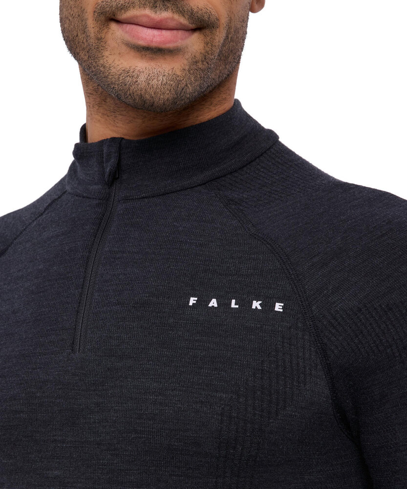 Falke WT Longsleeve Zip - Black
