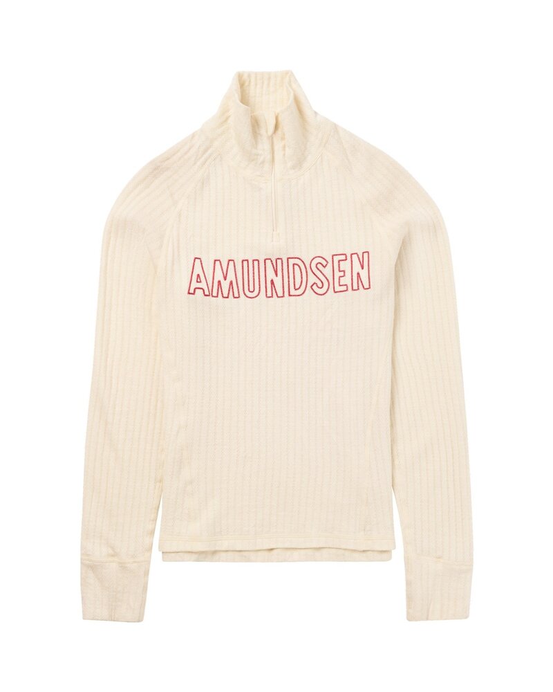 Amundsen Hero’s Hide Half Zip - Natural Logo