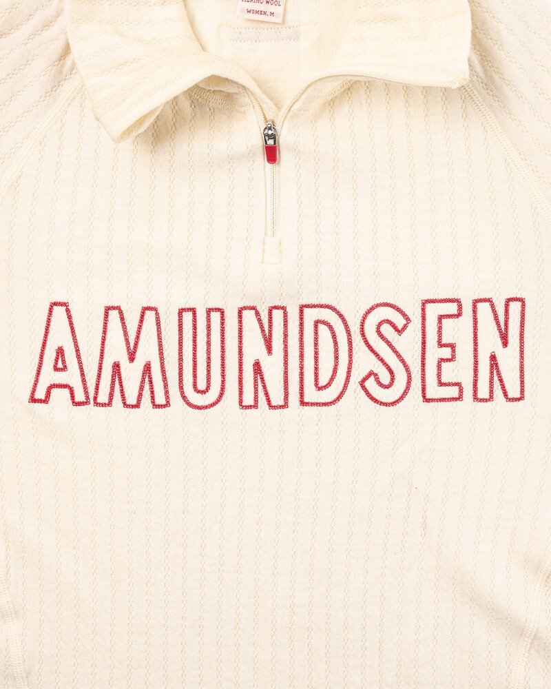 Amundsen Hero’s Hide Half Zip - Natural Logo