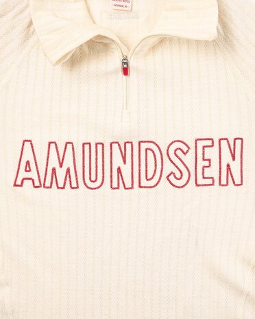 Amundsen Hero’s Hide Half Zip - Natural Logo