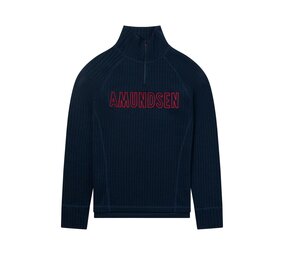 Amundsen Hero’s Hide Half Zip - Faded Navy Logo Amundsen Hero’s Hide Half Zip - Faded Navy Logo