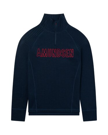 Amundsen Hero’s Hide Half Zip - Faded Navy Logo