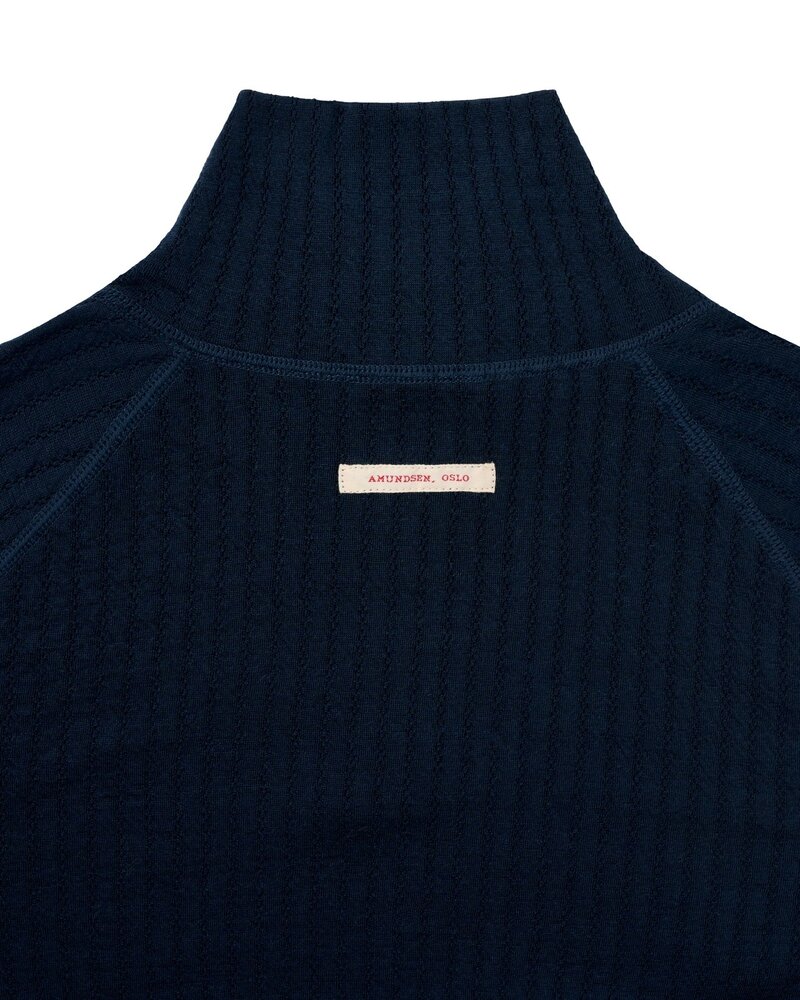 Amundsen Hero’s Hide Half Zip - Faded Navy Logo