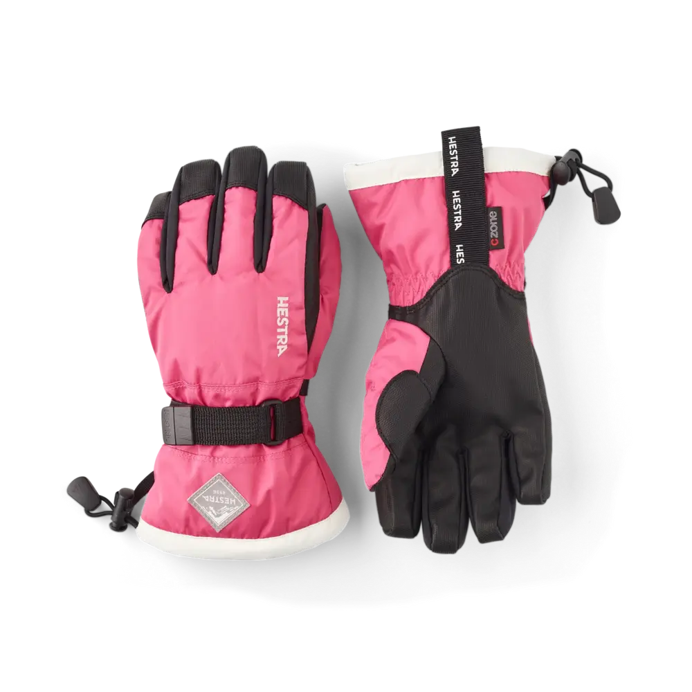 Hestra Gauntlet CZone Jr. - 5 finger - Fuchsia/Ivory