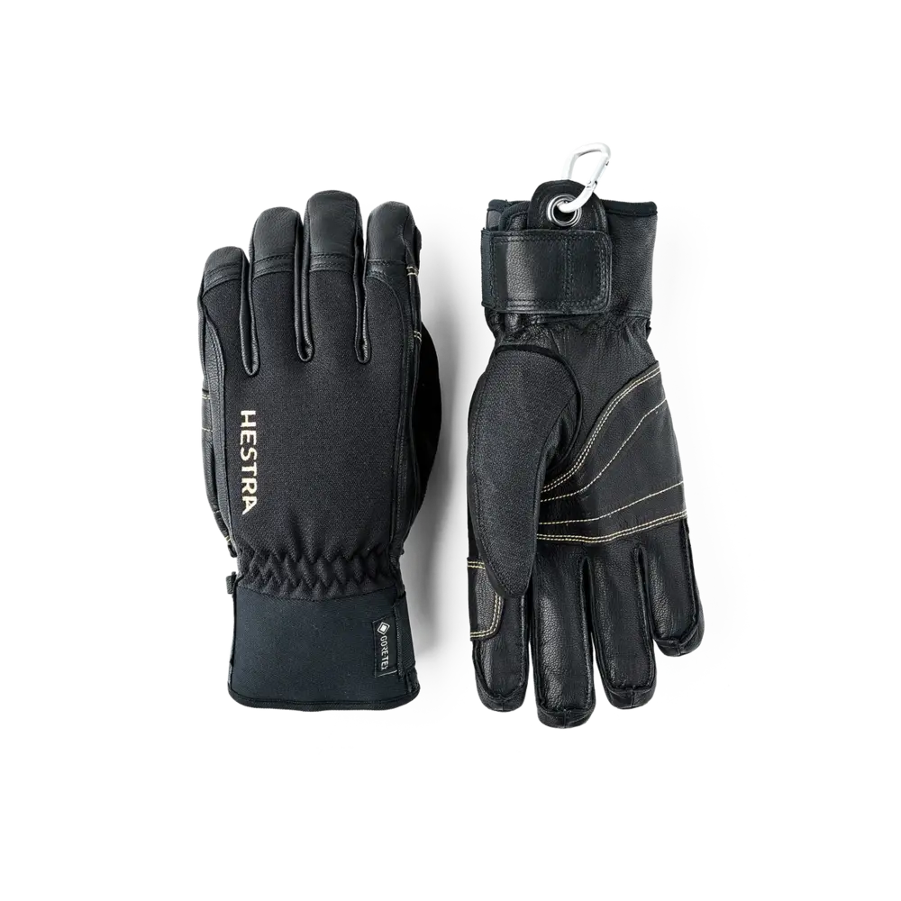 Hestra Army Leather Gore-Tex Short - 5 finger - Black/Black