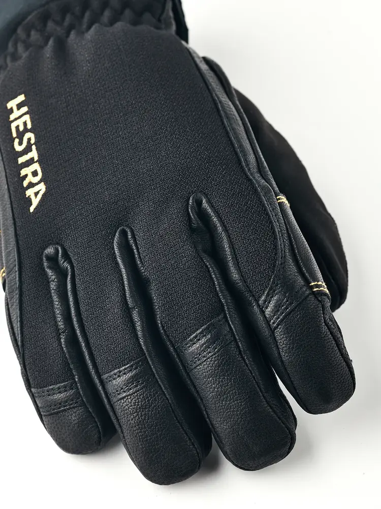Hestra Army Leather Gore-Tex Short - 5 finger - Black/Black