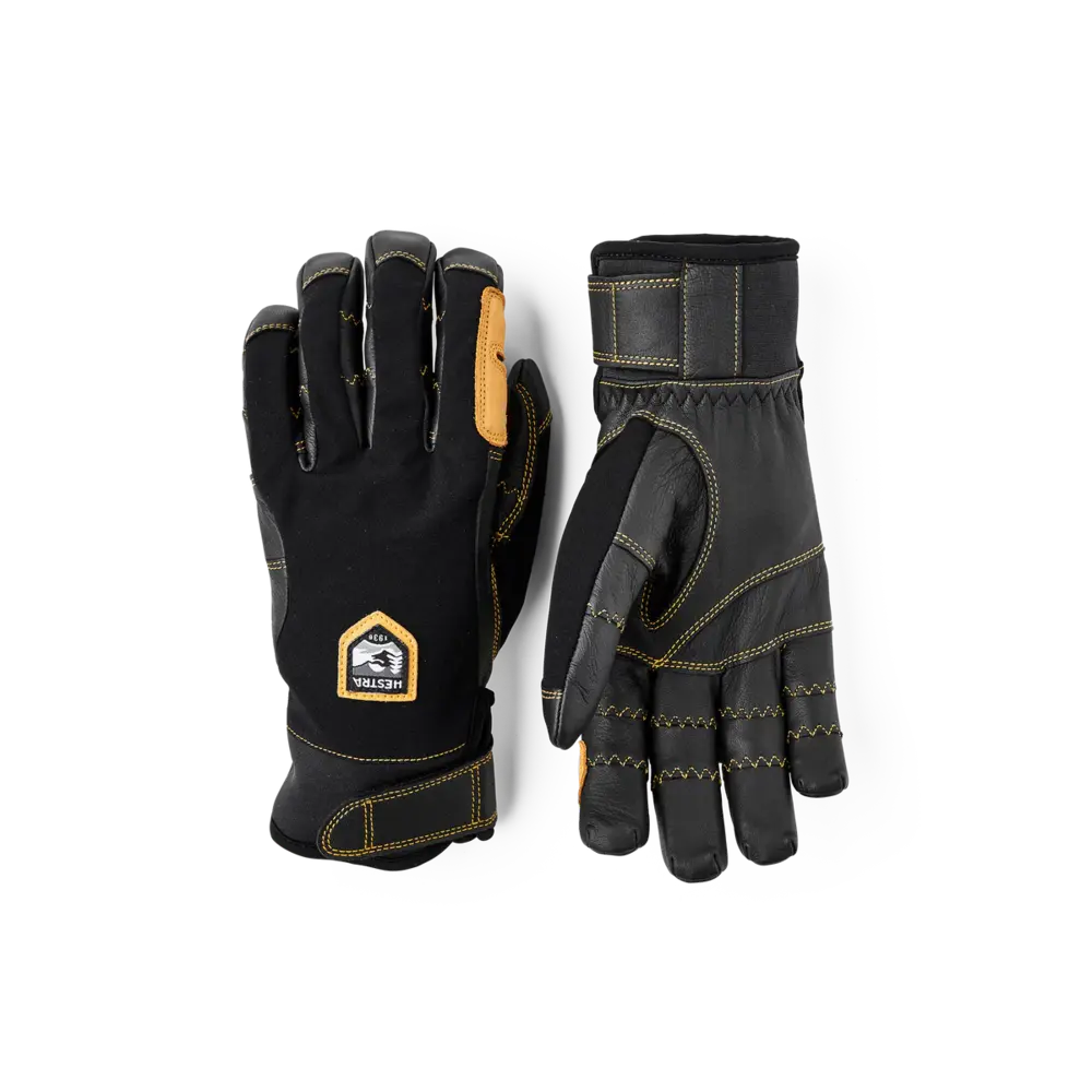 Hestra Ergo Grip Active - 5 finger - Black/Black