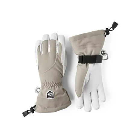 Hestra Women's Heli Ski Female - 5 finger - Khaki/Offwhite