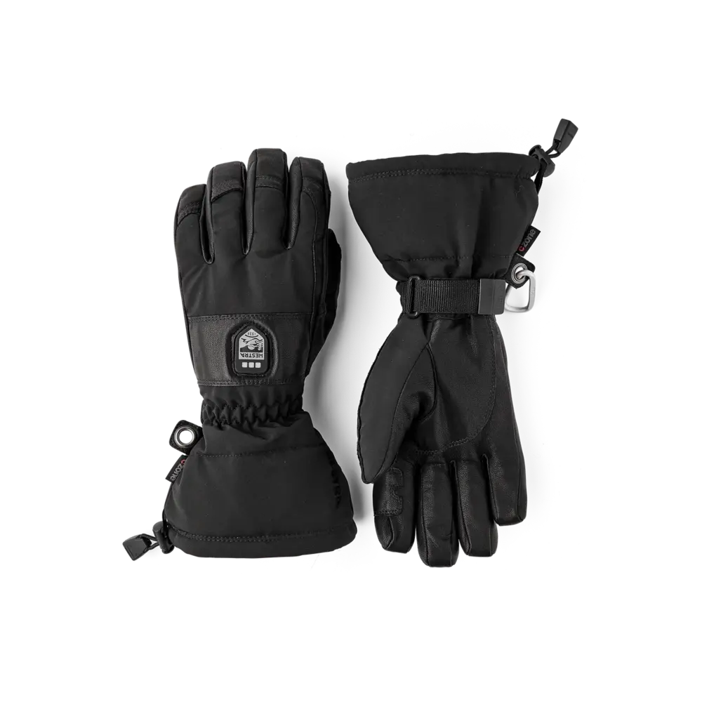 Hestra Heater Gauntlet - 5 finger - Black/Black