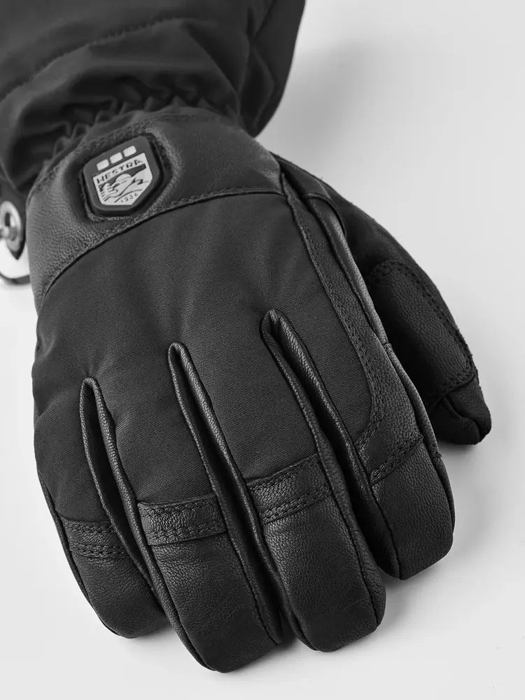 Hestra Heater Gauntlet - 5 finger - Black/Black