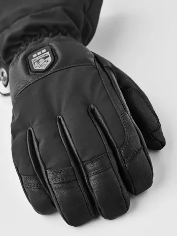 Hestra Heater Gauntlet - 5 finger - Black/Black