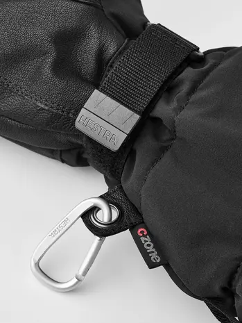 Hestra Heater Gauntlet - 5 finger - Black/Black