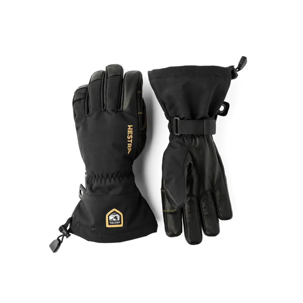 Hestra Army Leather Gore-Tex 5 Finger – Black/Black Hestra Army Leather Gore-Tex 5 Finger – Black/Black
