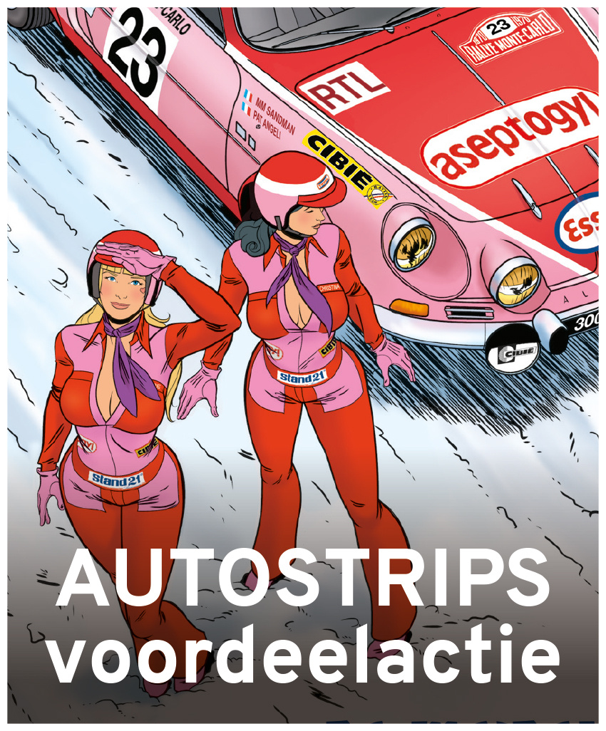 In deze strips spelen blinkende bolides en prachtige klassiekers een prominente rol. En deze complete verhalen en reeksen zijn nu tijdelijk extra voordelig verkrijgbaar...