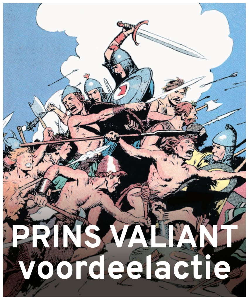 De tijdloze avonturen van Prins Valiant blijven populair. Het prachtige tekenwerk van Hal Foster indrukwekkend. De complete reeks van Prins Valiant is nu verkrijgbaar in 5 voordeelpakketten. Ieder pakket bevat 7 hardcovers. 