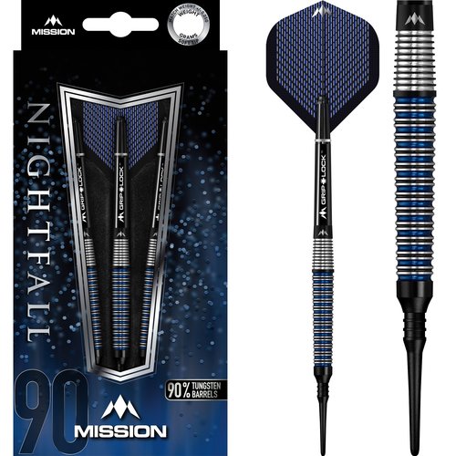 Mission Mission Nightfall M3 90% Soft Tip - Fléchettes pointe Plastique