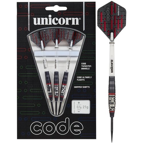 Unicorn Unicorn Code 80% Black Red - Fléchettes pointe Acier