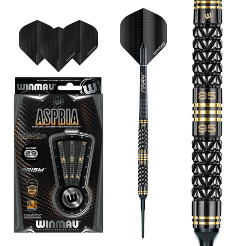 Winmau Winmau Aspria 95%/85% Soft Tip - Fléchettes pointe Plastique